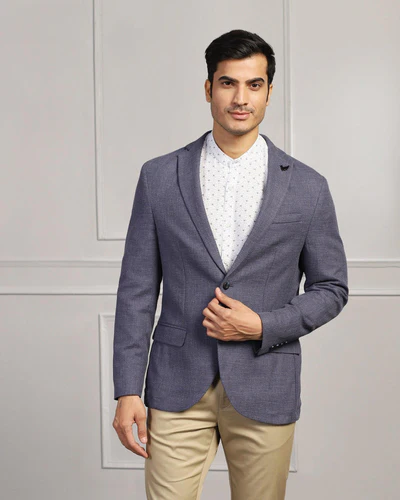 Casual_Navy_Textured_Blazer_Astin-EJCC2310N1BS24FL-image1