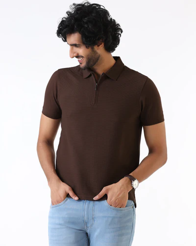 Dark_Brown_Textured_Polo_Bourbon-ET003608C1-image1