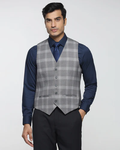 Grey_V_Neck_Solid_Waistcoat_Cabbot-CV000825G1-image1