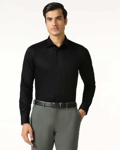 Jet_Black_Non_Iron_Solid_Shirt_Sailor-NS014465Z1-image1