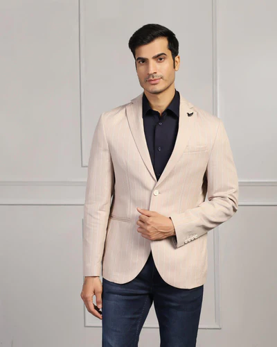 Linen_Casual_Beige_Stripe_Blazer_Moses-EJCC2328A1BS24FL-image1