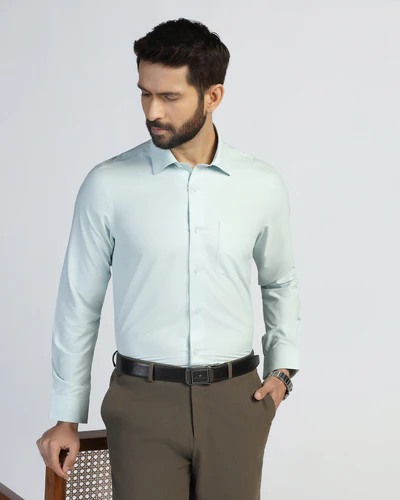 Non_Iron_Formal_Mint_Textured_Shirt_Wren-MS013924D1-image1