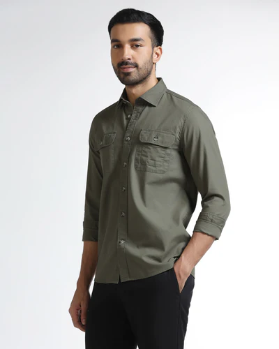Olive_Solid_Shirt_Renob-ES014582V1-image1