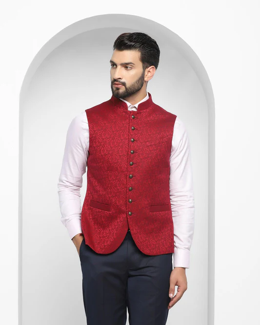 Printed_Formal_Bandhgala_Waist_Coat_In_Wine_Jacqlin-CVNM0701E1EA22FL-image1_533x