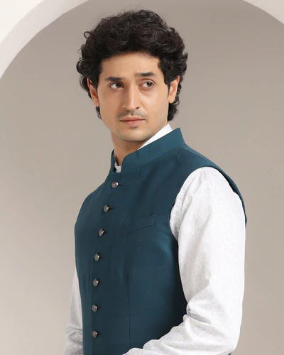 Stripe_Formal_Bandhgala_Waistcoat_In_Teal_Korlan-CVNM0738T1HA23FL-image4