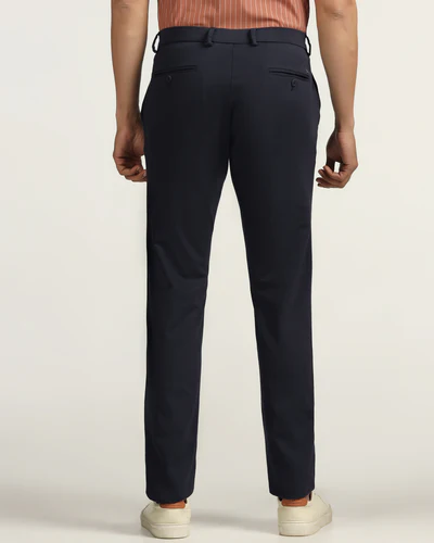 Techpro_Slim_Fit_B_91_Casual_Navy_Solid_Khakis_Ziea-EK002930N1-image2