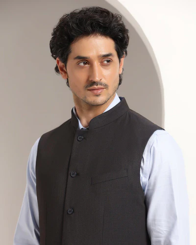 Textured_Formal_Bandhgala_Waistcoat_In_Navy_Kafka-CVNM0737N1HA23FL-image4