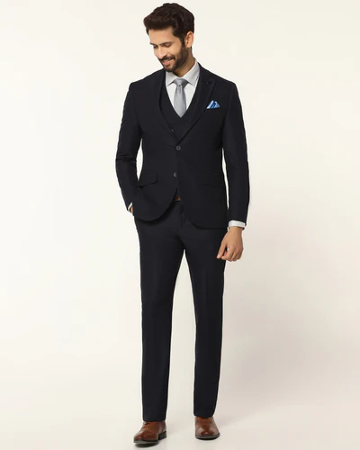 Three_Piece_Navy_Textured_Formal_Suit_Kennie-CP002243N1-image1