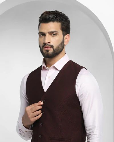 printed-formal-v-neck-waist-coat-in-wine-brino-blackberrys-clothing-4
